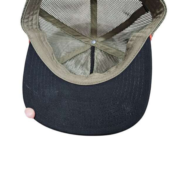 Good Life Brewery‎ Co. Olive Green Black Mesh Snapback Hat Orange Rope Trucker - Picture 6 of 8